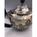 A Hallmarked silver teapot Makers Mark C.S.H London 1899 (563g)
