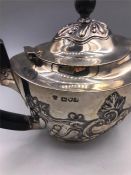 A Hallmarked silver teapot Makers Mark C.S.H London 1899 (563g)