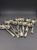 A set of twelve Sterling silver spoons