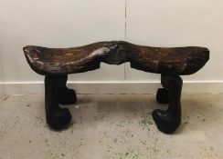 A Carved bench