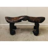 A Carved bench