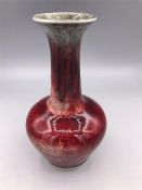 A Cobridge 'Red Glaze' vase