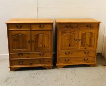 A Pair of pine chest of drawers