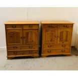 A Pair of pine chest of drawers