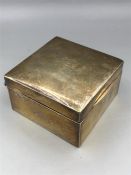 A hallmarked silver cigarette box