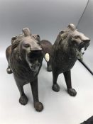 A Pair of Bronze lions