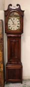 A Eight Day Long Case Mahogany clock by William Marshal of Wishaw AF 217cm H.