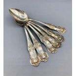 A Set of six, hallmarked Peter McFarlane silver teaspoons Glasgow 1860.