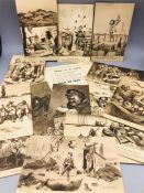 A selection of fourteen WWI Postcards