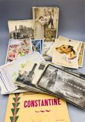 A selection of Vintage postcards, many by Valentine & Sons and some French.