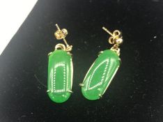 A pair of Jade earrings