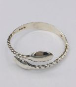 A Hallmarked silver bangle, Artisan made from silver spoons