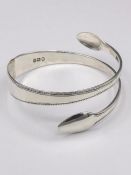 Solid silver bangle, Artisan made from hallmarked silver spoons.