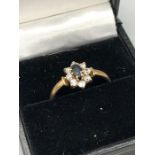 A 9ct gold and CZ cluster ring