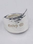 A solid silver spoon ring made from Antique cutlery by an Artisan. Successful bidders can notify