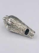A silver Vinaigrette with whistle