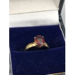 A 9ct gold and ruby ring