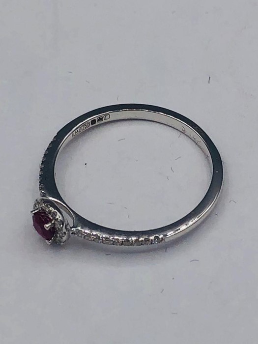 An 18ct white gold ruby and diamond ring - Image 3 of 3