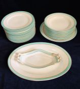 A selection of Mery Of Paris china to include, 7 soup bowls, 1 small oval dish with handles, 1 large