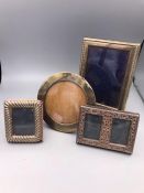 Four Small Silver Picture Frames Hallmarked