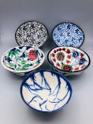 A selection of five Persian bowls.