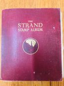 The Strand Stamp Album with a wide variety of pre decimal stamps from around the world including