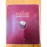 The Strand Stamp Album with a wide variety of pre decimal stamps from around the world including