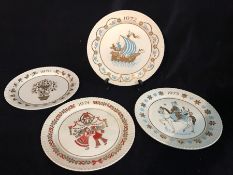 A selection of four Spode Christmas plates from the 1970's