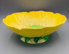 A Carlton Ware yellow buttercup dish 22cm diameter.