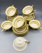 12 Coffee cups and saucers by Pirken Hammer of Czechoslovakia