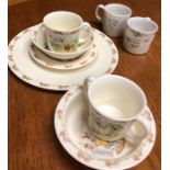 A selection of nursery china, eight pieces in total