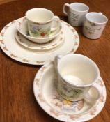 A selection of nursery china, eight pieces in total