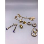 A selection of 9ct gold jewellery (16.9g)