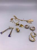 A selection of 9ct gold jewellery (16.9g)