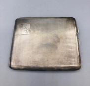 A hallmarked silver cigarette case