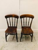 Two Oak Windsor Chairs