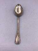 A silver spoon.