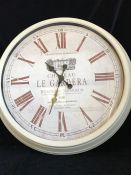 A wall clock, contemporary, French vineyard design Chateau Le Grandera