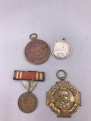 Medals to include: Prussian Kaiser Frederick III Death Commemorative Medal, Frederick August King of