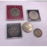 Selection Of Coins To Include 2002 Five Pound Coin And 1897 Two And A half Shillings And jubilee