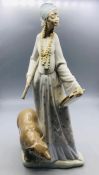 Lladro figure of a Gypsy with a Bear