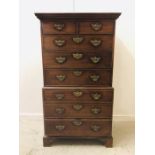 A Mahogany Chest on Chest