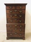 A Mahogany Chest on Chest