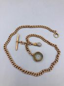 Gents 9ct gold Albert chain in rose gold (39.9g)