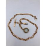 Gents 9ct gold Albert chain in rose gold (39.9g)