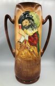 Royal Doulton Two Handled Tall Vase 'Here's A Health Unto Majesty' (Charles Noke)