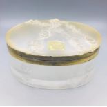 A Lalique lidded box.