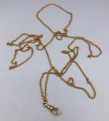 Gents 9ct gold watch chain (19.5g)