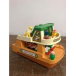 1970's Fisher Price Car Ferry and associated pieces.