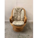 A 1970's Large cane rocking chair
